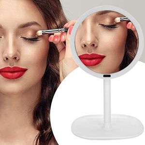 Make-up spiegel, vergroting 10x Make-up spiegel LED, inductie Draagbare make-up spiegel Spiegel met licht Vergrotende spiegel Tafelspiegel voor de slaapzaal