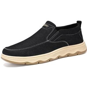 Schoenen heren casual enkele schoenen canvas schoenen veelzijdig ademend(B-JY153Black,40 EU)