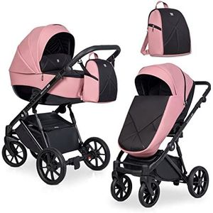 Kinderwagenset tot 22 kg Isofix en babyzitje Optioneel Brano Pro by SaintBaby Energypink 02 3in1 met babyzitje