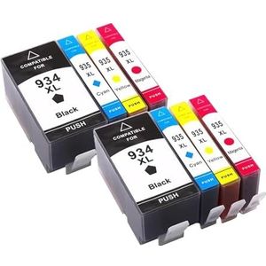 Inktpatronen 934XL 935XL 934 935 for hp934 for H-/P Officejet Pro 6812 6830 6815 6835 6230 6820 printer(2SET)