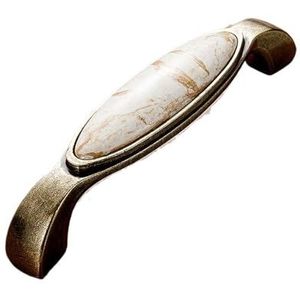 TVOLRFNIY Europese marmeren kast keramische handgreep handstijl retro enkel gat lade kast deurklink kledingkast deurklink (maat : 3025 128 verfijnd geel marmer)