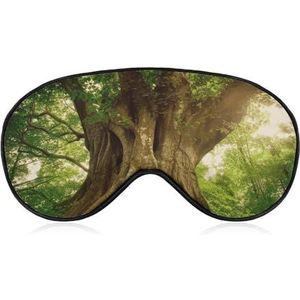 Dik boomoogmasker voor dames en heren, ademend en verstelbaar oogmasker, ultrazacht slaapmasker, lichtgewicht reisblinddoek voor vliegtuig, dutje, nachtslapen