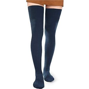 Moon Wood Dames Warmte Kniekousen Dikke Hoge Kousen Super Lange Katoen Gebreide Beenwarmers
