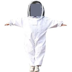 Bijenteelt Kinderen Anti-bijenpak Ademend pak for kinderen Bijenteelt Praktijk Kid Bijenteelt Kleding Bijenteelt Gereedschap ,Veilige pasvorm(White,L)