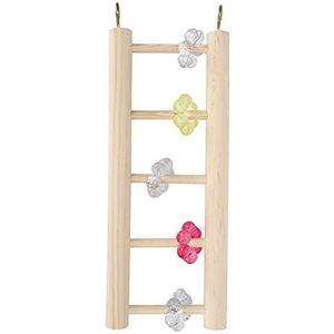 Hamster Houten Ladder, Brug Klimmuurspeelgoed Houten Kooi Hangladder Hamsters Kauwspeelgoed voor Dwerghamster Syrische Hamster Egel Gerbils Chinchilla's[27 * 10CM]Vogelbadjes standaards