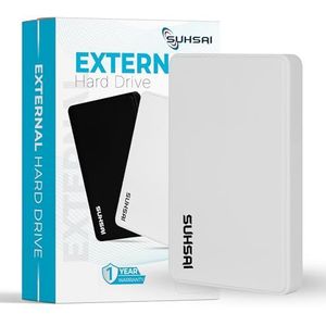 SUHSAI Draagbare externe harde schijf 1 TB, 2,5 inch externe harde schijf, opslag- en back-upschijf, USB 2.0 high-speed gegevensoverdrachtsdrive, compatibel met Mac, pc, laptop, desktop, Chromebook