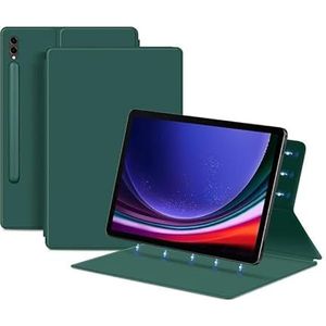 Magnetische hoes geschikt for Samsung Galaxy S9/S8 Ultra S9/S8/S7 FE/Plus hoes tablet beschermhoes slank beschermend leer Funda (Color : Green, Size : S8 Ultra 14.6 inch)