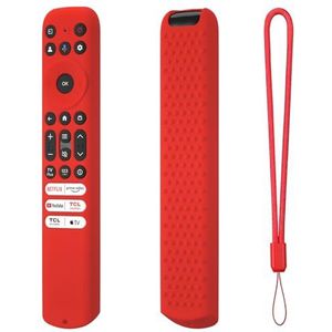voor TCL RC813 FMB1/RC923 FMB3 Afstandsbediening Cases Covers Sleeve Shell Beschermende Siliconen Voor TCL Smart TV RC902V FMR1 FMR4 FMR5 Afstandsbediening (Rood)