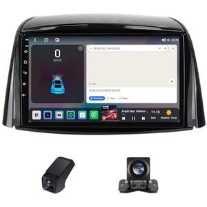 Autoradio 2 Din Bluetooth met Carplay en Android Auto,geldt voor Renault Koleos 2008-2016 9 inch met touchscreen stereo auto ondersteunt GPS stuurbediening Achteruitrijcamera(NF-2)