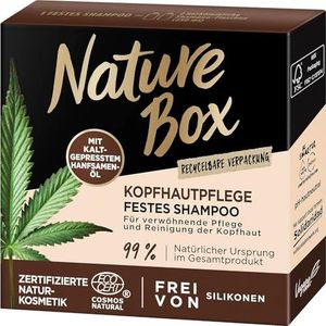 Nature Box Vaste shampoo hoofdhuidverzorging hennep (85 g), verpakking van 3, 3 x 85 g