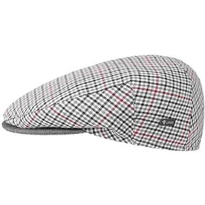 Lipodo Inglese Bic Pet Dames/Heren - Made in Italy zomer cap flat hat met klep voering voor Lente/Zomer - 60 cm grijs-zwart
