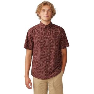 Mountain Hardwear Heren Big Cottonwood shirt met korte mouwen, gewassen rozijnen dot geo-print, groot