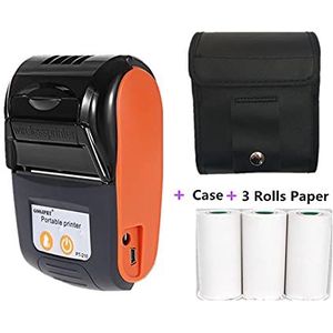 Handheld Inkjet -printer Mini Commerciële Factuur Thermische Ontvangst Bill Printer POS Printer inktvrij for keuken Restaurants Hotels 58mm Snel afdrukken zonder vertraging(Giallo)
