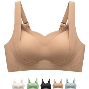 Ondersteunende, Draadloze Liftbeha, De Hele Dag Comfort, Geen Lekken, Vormgevend En Naadloos Ontwerp(Khaki,XX-Large)