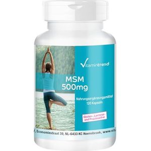 MSM 500 mg - 120 capsules - methylsulfonylmethaan - hooggedoseerd - veganistisch - biologisch beschikbare supplementen uit Duitsland | Vitamintrend