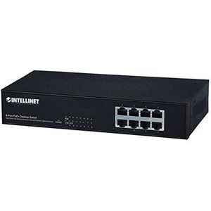 Intellinet 560764 netwerk-switch Fast Ethernet (10/100) Power over Ethernet (PoE) Zwart
