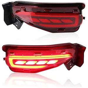ledachterlichten 2 Stuks Achterbumper Mistlamp Rem Richtingaanwijzer Led Reflector Licht Voor Toyota Voor Fortuner SW4 2015 2016 2017 2018 2019 2020 Achterlicht LED(A Red,2 Functions)