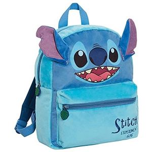 Disney Lilo en Stitch Tas Pluche Kids Rugzak Voor School Rugzak 3D Lunch Boek Tas Gift, Blauw, Eén maat