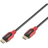 Vivanco PRO 14HDHD 15PB High Speed HDMI-kabel met ethernet (audio achterkanaal ARC 1,5m) rood/zwart