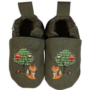 HOBEA-Germany veganistische kinderschoenen RecyStep gemaakt van gerecycled materiaal (Bosdieren groen 18/19)