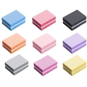 nagelbufferde zandkorrels 10 pcs Multicolor Nail Files Buffer Strips Manicure Tools 3.3x2.5x1.2cm(Schwarz)