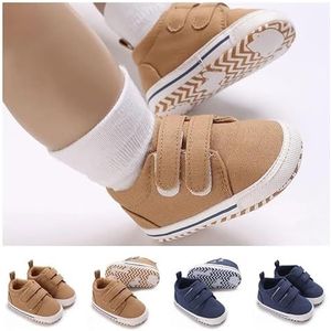 Antislip-sneakers for pasgeboren baby's, jongens en meisjes. Elegante, ademende, casual baby-wandelschoenen (Color : E122 Blue, Size : 7-12 Months)