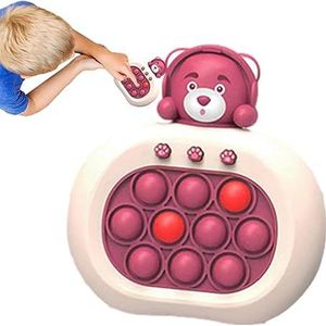 Snelduwbellenspel – Fast Push Bubble spelconsole met licht, 4 veilige multifunctionele educatieve speelgoedmodi ontwikkeling van vaardigheden, hand-oogcoördinatie, Yajexun