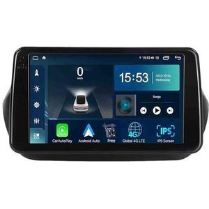 Android 14.0 2 Din Autoradio 9"" Touchscreen Auto Stereo voor Fiat Fiorino Qubo 2008-2017 met Draadloze Carplay Android Auto GPS navigatie AHD Omgekeerd beeld Stuurwielbediening(S-4(4G+64G))