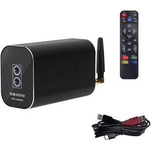 HIOPOIUYT Dubbele 8K 4800W Webcam 6000x8000 Resolutie Camera Aluminium Behuizing Statieven Compatibiliteit USB C Aluminium Webcam