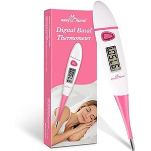 Ovulatie Tracker Digitale Basale Thermometer: Easy@Home BBT Thermometer voor Vruchtbaarheidsvoorspelling - Basale Lichaamsthermometer voor Nauwkeurige Temperatuur Controle met Premom App Roze DMT-3018