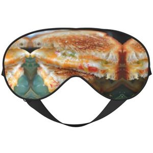 Cheese Sandwiches Oogmasker Unisex Zero Eye Pressure Oogslaapmasker, zachte oogschaduw cover voor reizen