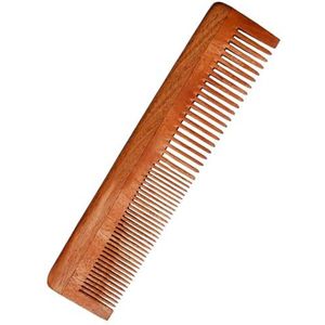 Zhangfang Handgemaakte Indiase kam van neemhout – antistatische, milieuvriendelijke kam met fijne tanden, geschikt voor mannen en vrouwen