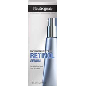 Neutrogena Rapid Wrinkle Repair Hyaluronzuur gezichtsserum en retinolserum met glycerine - Antirimpelserum voor gezicht met hyaluronzuur en retinol voor rimpels en donkere kringen, 1 fl. oz