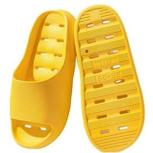 Dia's, Damesbadslippers - Huissandalen met comfort for douche, binnen- en buitengebruik,voor dames en heren(Yellow,41 EU)
