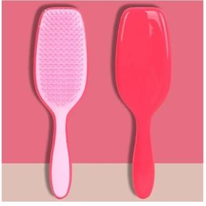 Luchtkussen Kam Antistatische Massage Haarborstels Niet Geknoopt Wirwar Ontwarren Hoofdhuid Massage Kam Kapsalon Care Tools(Red Pink)