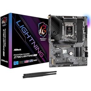 ASRock Phantom Gaming Intel Z790 Lightning WiFi ATX Moederbord LGA1700 DDR5 DIMM 7600 MHz 256 GB SATA3 6,0 Gb/s