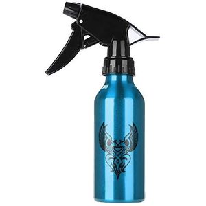 250ml tattoo spray fles, aluminium druk spray pomp fles lege verstuiver mist parfum voor kapper tatoeage groene zeep bloemen water spuit tool (zilver)