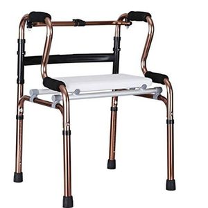 KRXSOBNV, Looprek Aluminium opvouwbaar lichtgewicht looprek, loopmobiliteitshulpmiddel, rollator met zitje ，Looprek