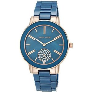 Anne Klein Klassiek horloge AK/3502BLRG, blauw parelmoer, Modieus