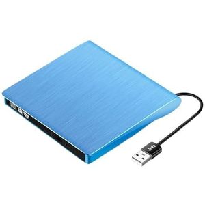 USB 3.0 Slim Extern Optisch Station DVD Combo DVD ROM-speler DVD-RW-brander/schrijver Plug En Play Gebruiksvriendelijk(Blue)
