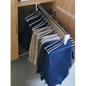 Trek Kleding Rail 30-80 Cm, Staal Uitschuifbare Kaststang Voor Broek Kleding Opslag, Garderobe Verstelbare Kleding Hanger Rail Space Saving 25kg (Size : 800mm)