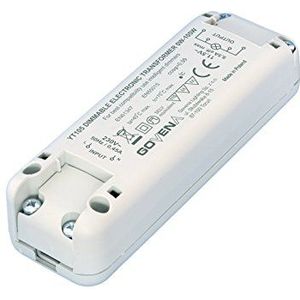 0 W – 105 W verstelbare elektronische transformator YT105, dimbare elektronische transformator voor lage halogeenspanning (MR16, MR11, G4) en 12 V wisselstroom-ledlampen