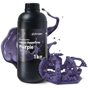 Phrozen Aqua Hyperfine 3D Printer Resin | 12K hoge resolutie fotopolymeerhars | 405nm Standaard Hars voor LCD/MSLA/DLP Printer | UV-Uithardende hars met fijne details - Paars (1kg)