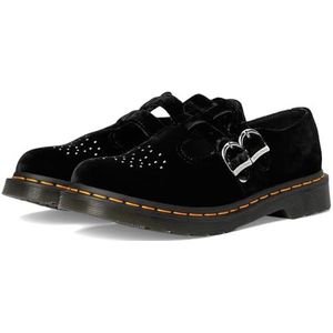Dr. Martens Women's Vegan 8065 Mary Jane Flat, Black Velvet, 8