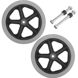 Verpakking Met 2 Vervangende Wielen For Massieve Rubberen Banden, Voorwielen, Compatibel Rollators En Loophulpmiddelen, Eenvoudige