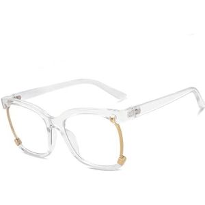 Geschenken voor halloween, Vierkante blauwlichtblokkerende bril Unisex Multicolor(Clear)