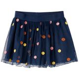 Kinderrokje met tule en stippen 104 marineblauw, kinderkleding, rok meisje, rokje meisje, kinderkled, meisjeskleding, meisjes rok, kleren meisjes