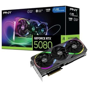 PNY - RTX 5080 ARGB OC - Grafische Kaart - 16GB GDDR7 - Voor Gaming en Creatieve Toepassingen