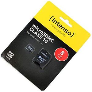 8GB geheugenkaart voor Pentax Optio W60, microSDHC, Klasse 10, HighSpeed, met SD-adapter
