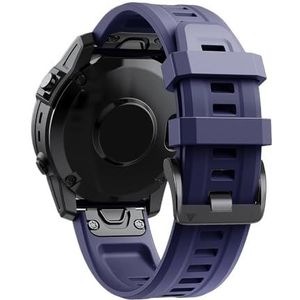 QuickFit 20 mm horlogebanden geschikt for Garmin Fenix ​​7S Pro Solar / 6S 5S Plus siliconen band geschikt for Garmin Epix Pro / S70 42 mm/Descent Mk2S (Color : Dark blue, Size : Epix Pro 42mm)
